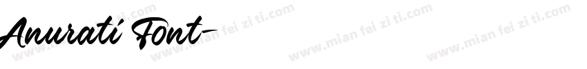 Anurati Font字体转换